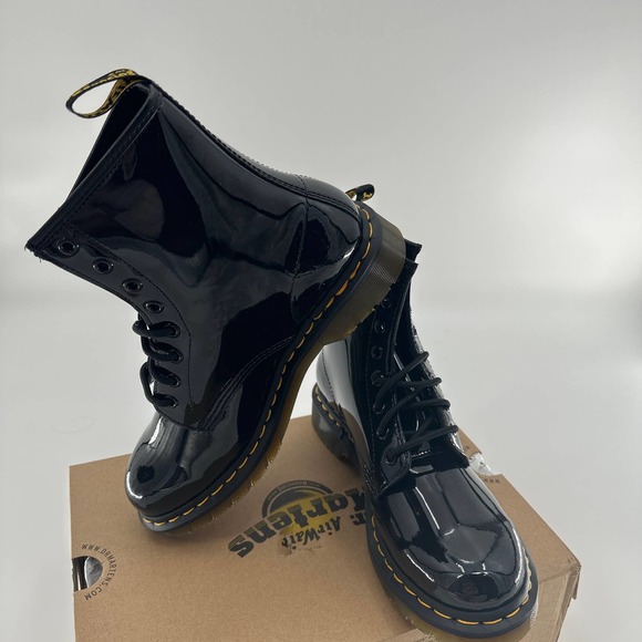 Dr. Martens 1460 Women's Patent Leather Lace Up Combat Boots 9 - Picture 10 of 14